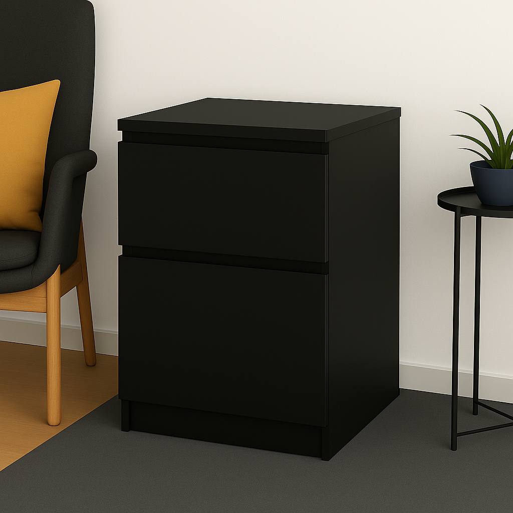 Modern Hidden Compartment Secret Drawer Furniture Nightstand Bedside Table with RFID Lock