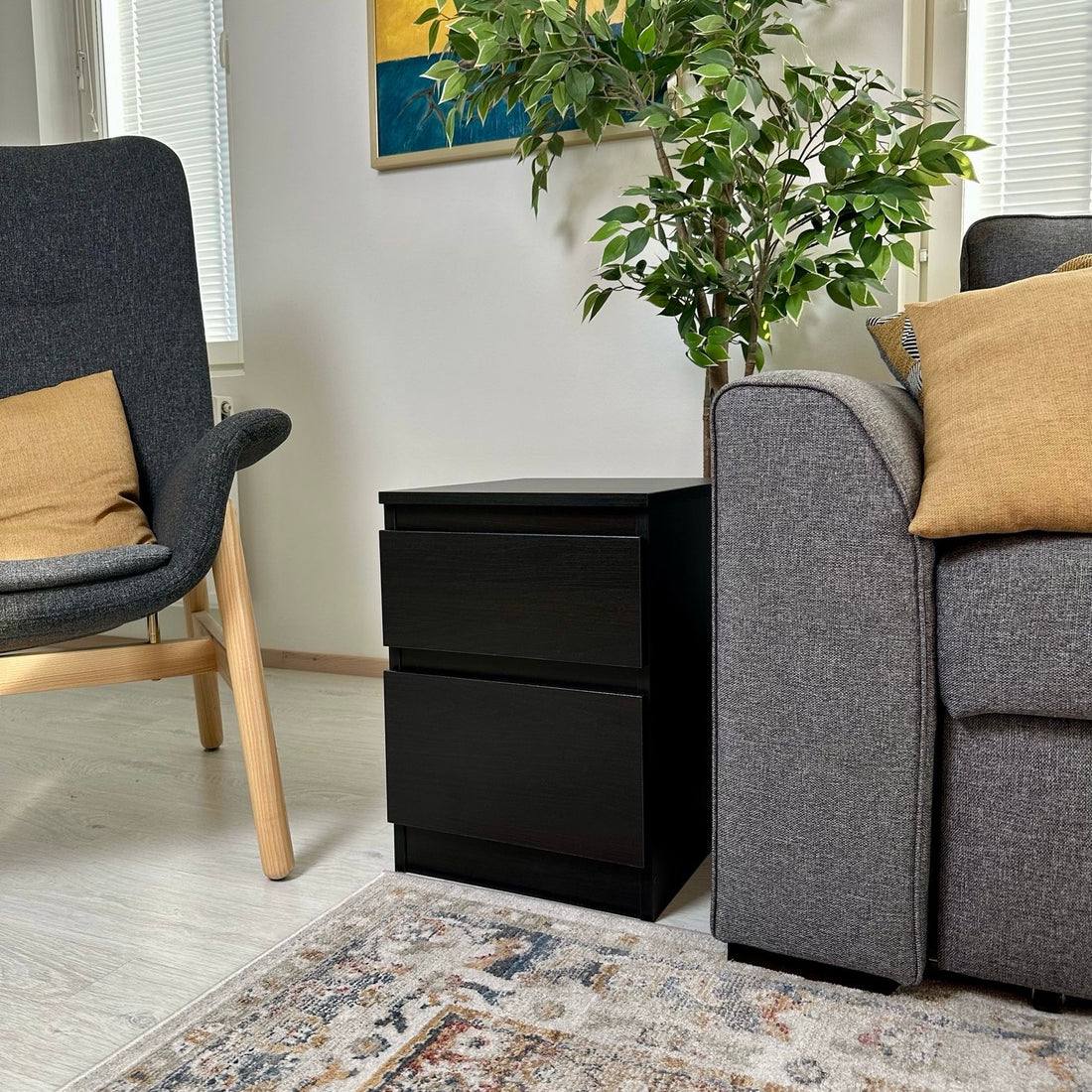 Modern Hidden Compartment Secret Drawer Furniture Nightstand Bedside Table with RFID Lock